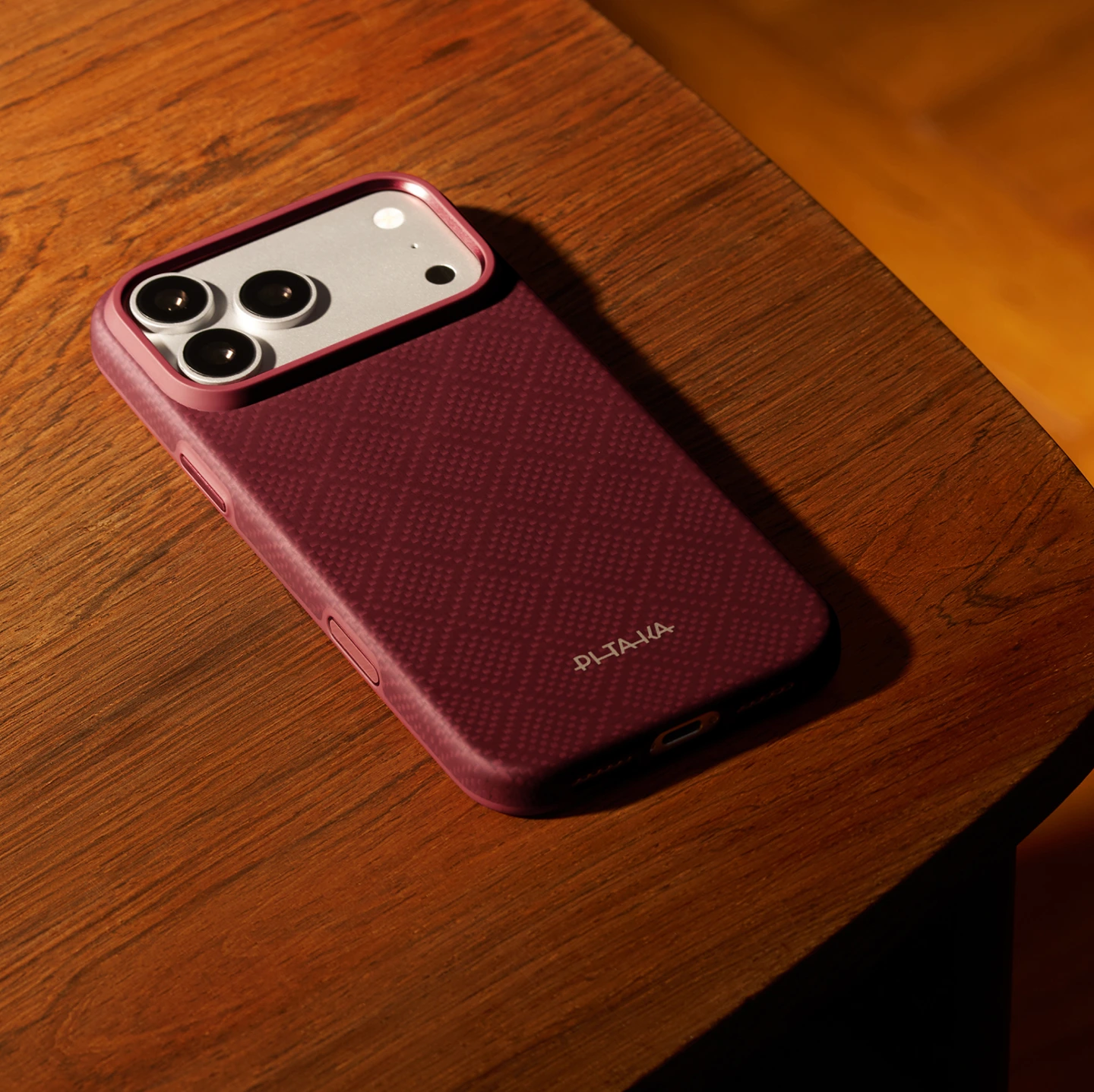 Argyle Burgundy Summa Case for iPhone 18 lifestyle