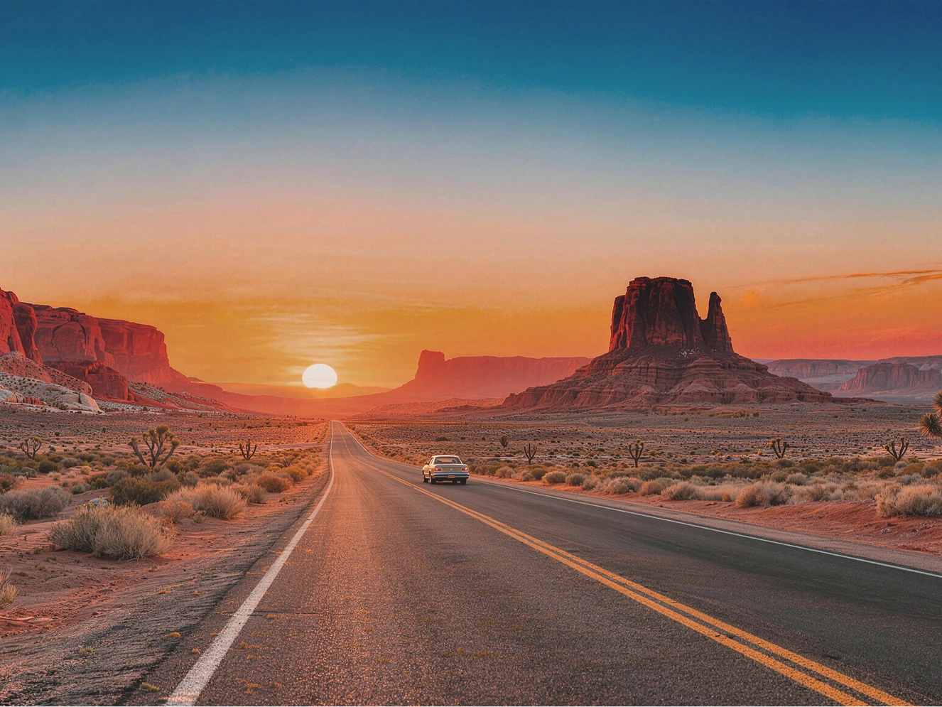 California Dream Open Highway landscape