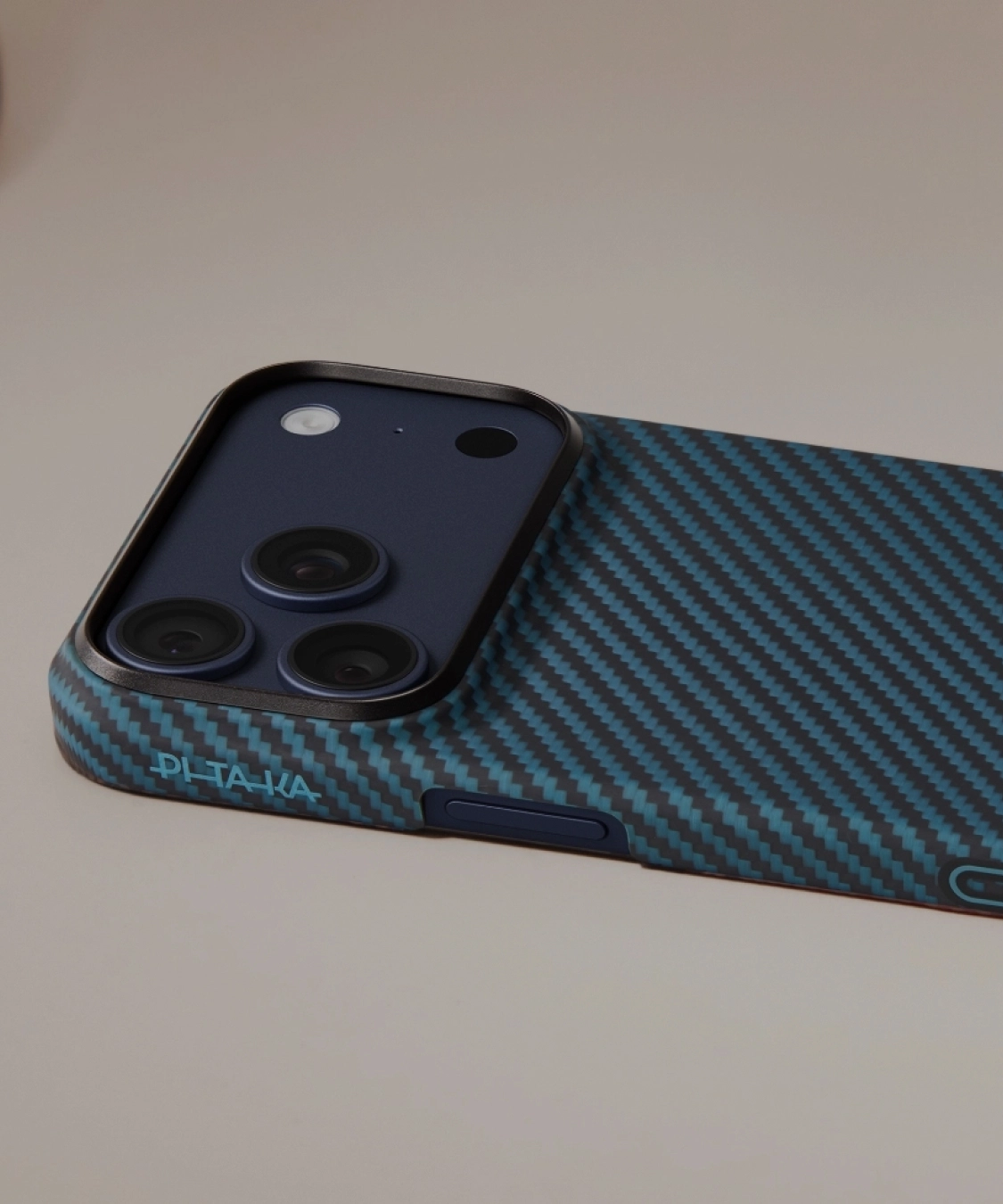 極美品】PITAKA モノグラムケース ダークブルー iPhone15 Pro 保護