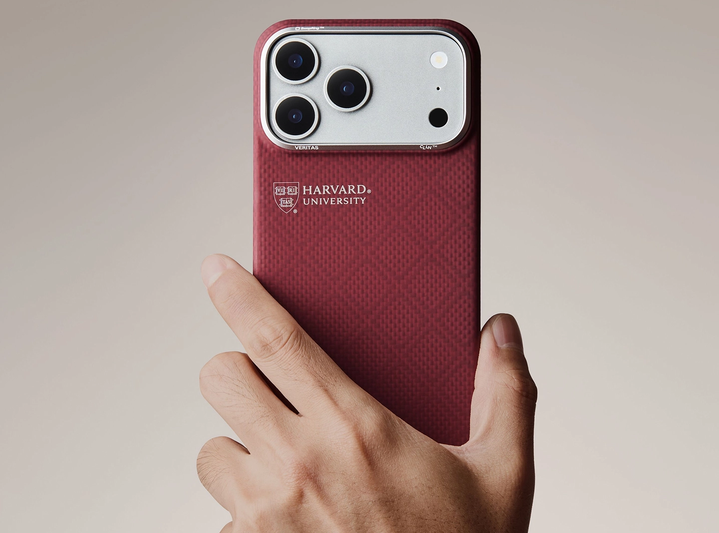 Harvard iPhone 17 case material detail