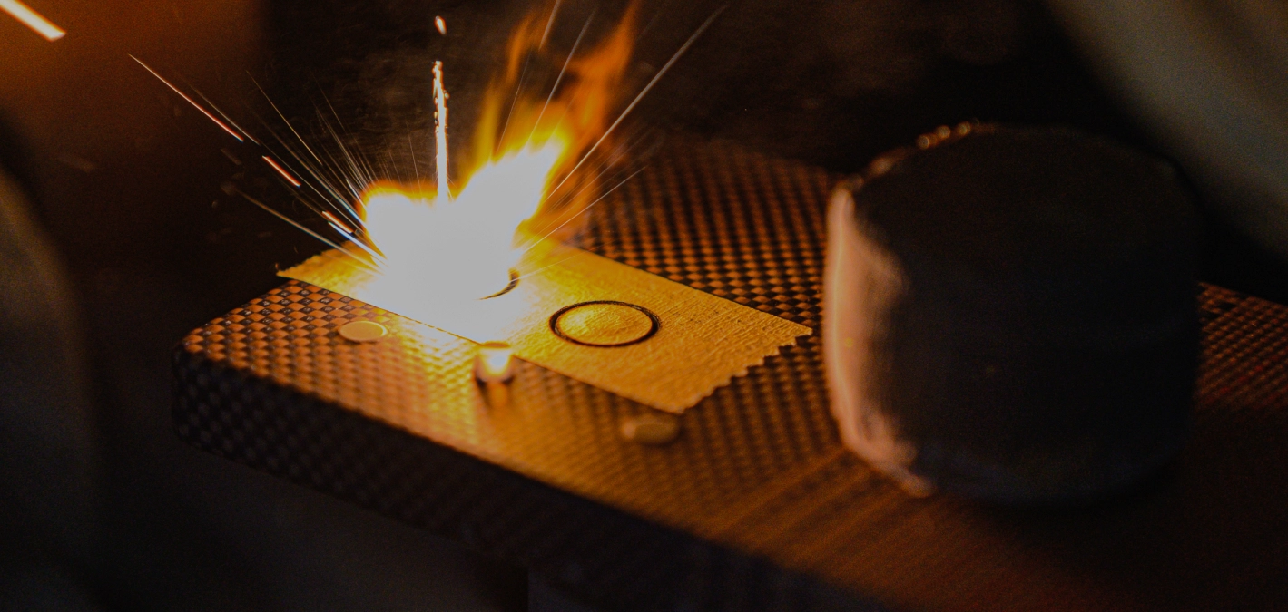 Precision finishing applied to a woven case