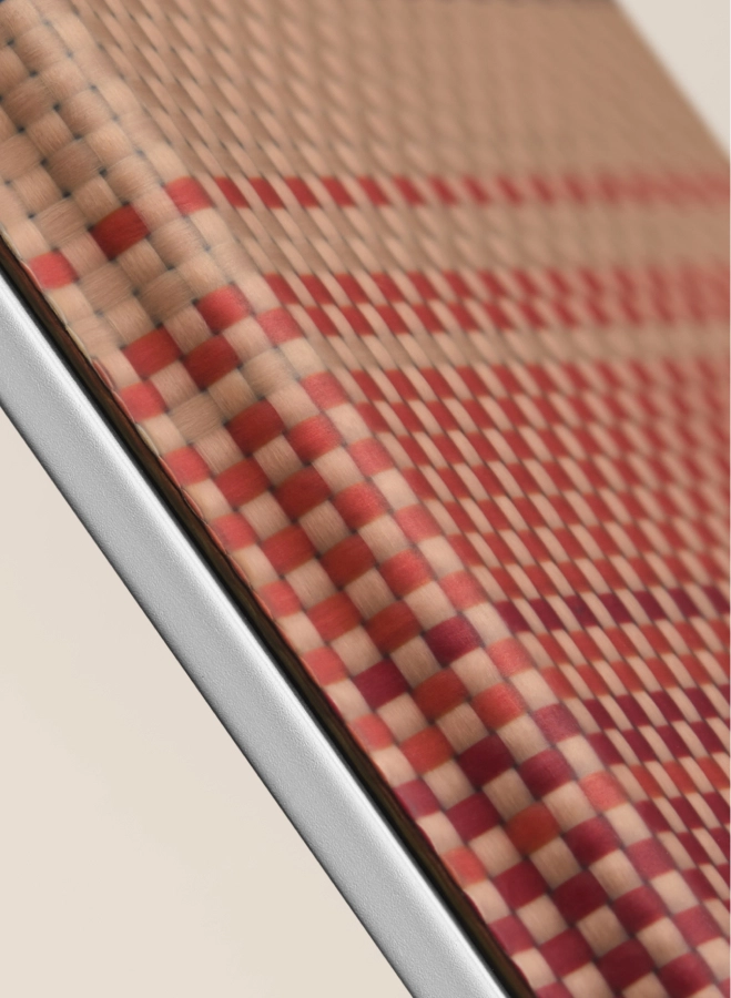 Close view of the aramid fiber weave