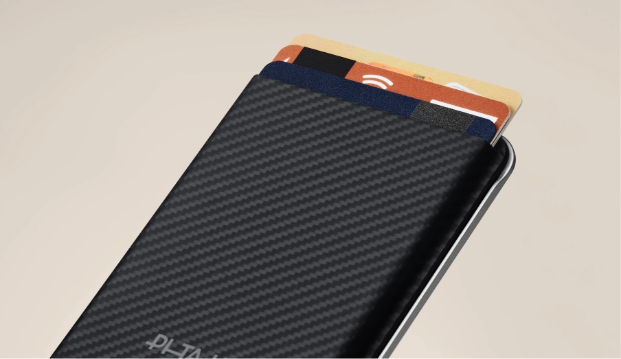 Black/Grey Twill MagMod Wallet with cards
