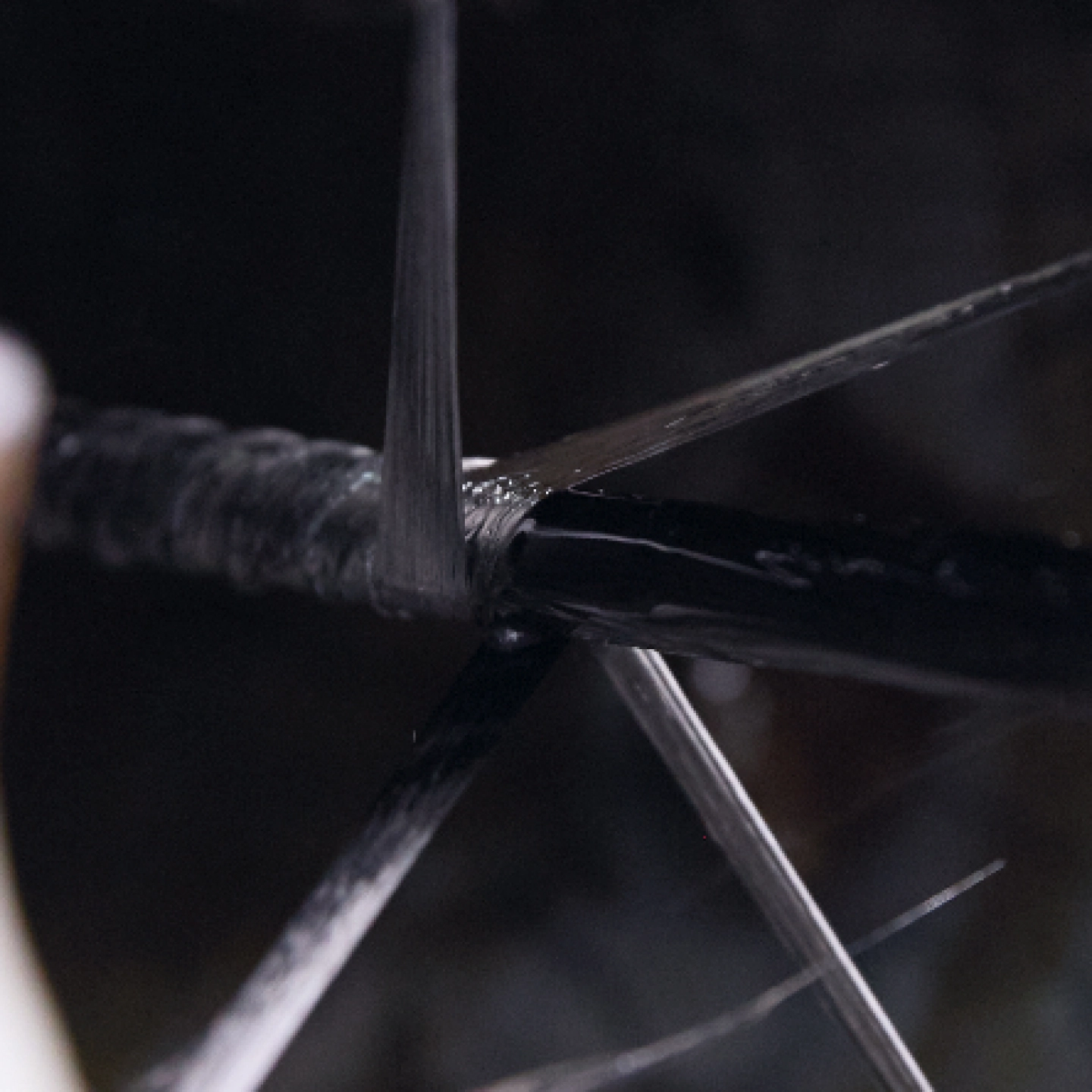 1K carbon fiber being woven for the Temporal Vessel bracelet
