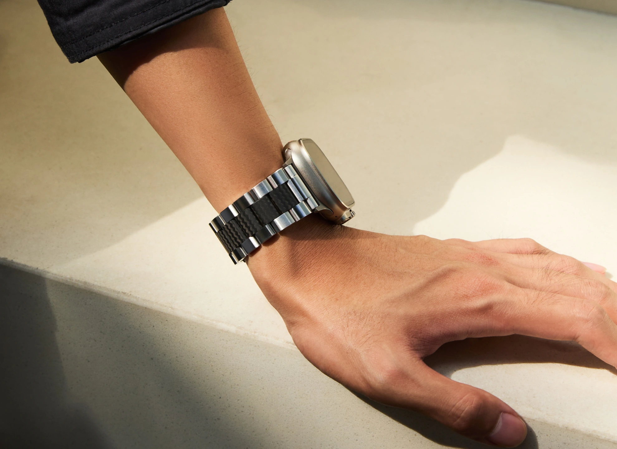 TATV Temporal Vessel bracelet worn in daylight