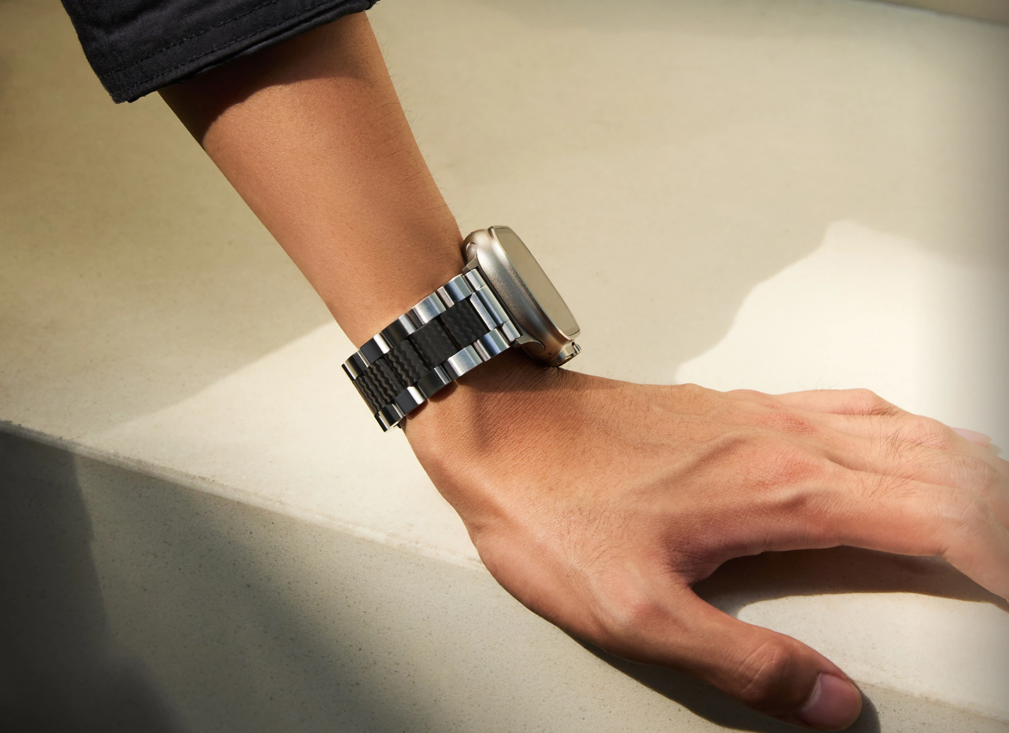 TATV Temporal Vessel bracelet worn in daylight