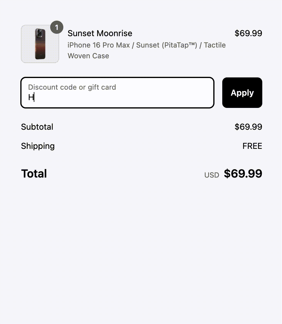 How to apply a discount code
