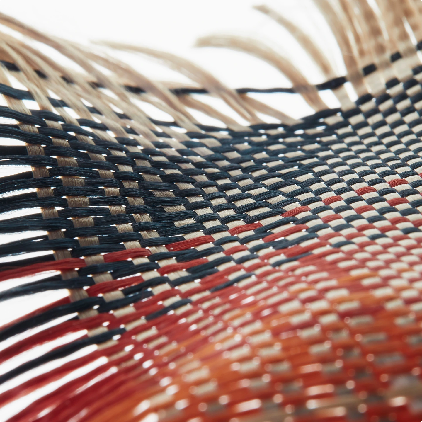 Close-up of woven aramid fiber