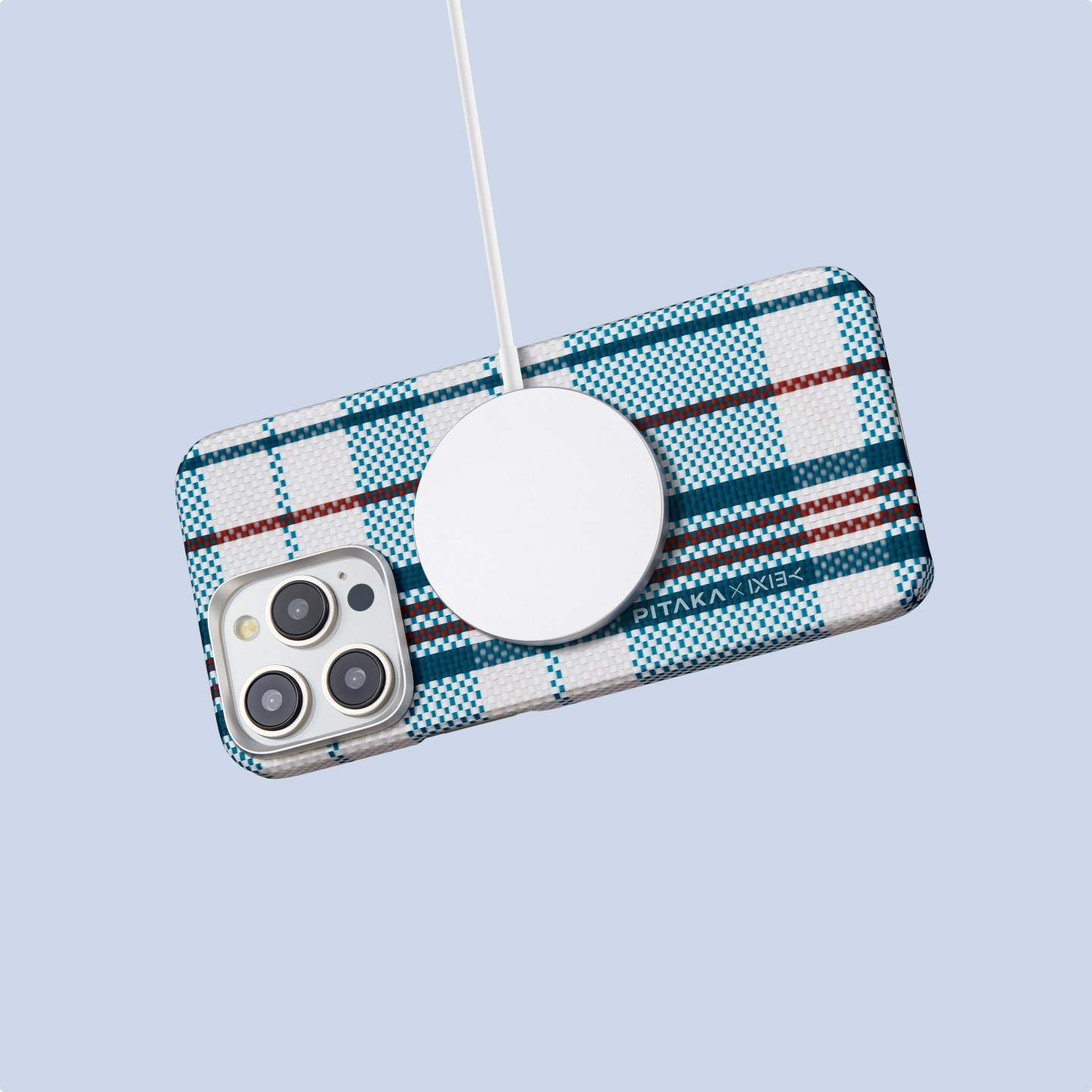 Red White Blue phone case with MagSafe charger