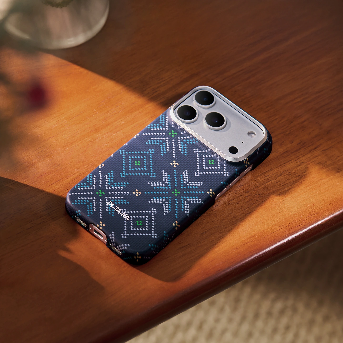 Threads of Winter phone case lifestyle