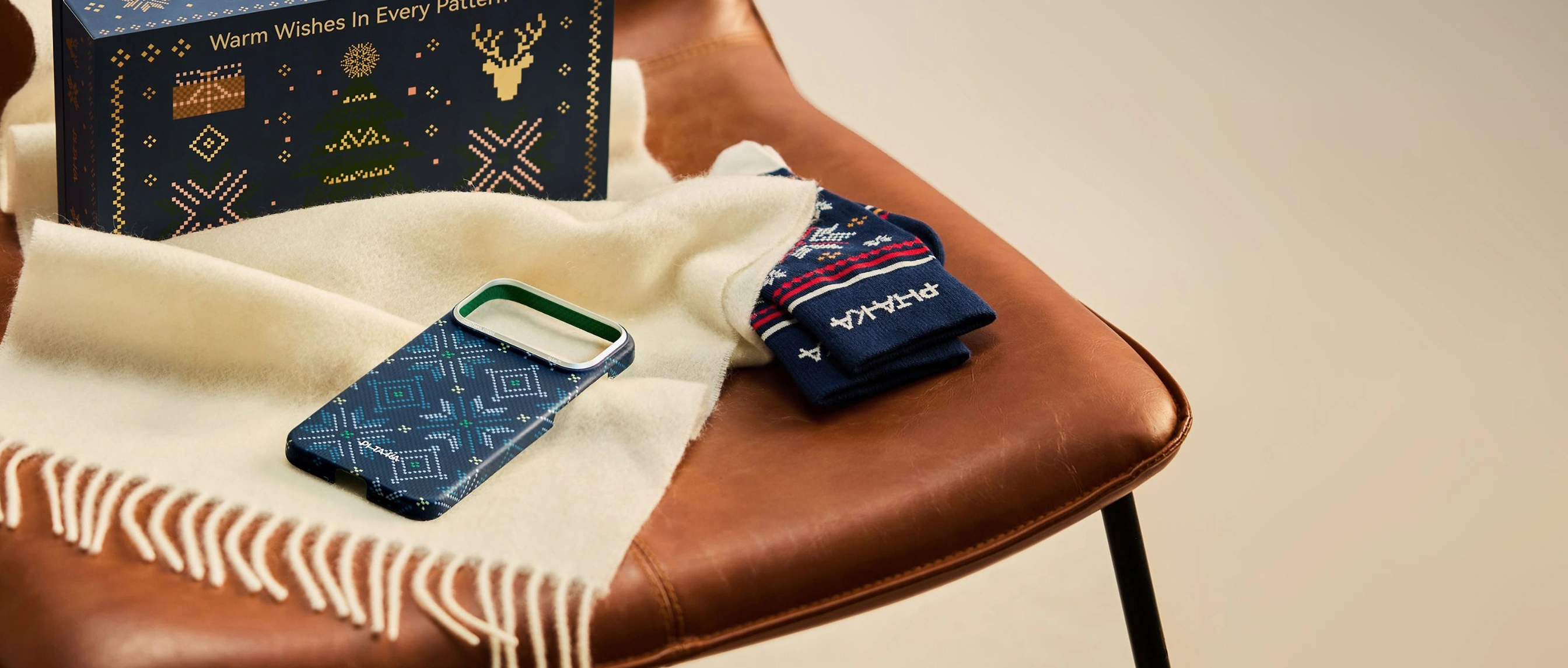 Navy Threads of Winter chair scene