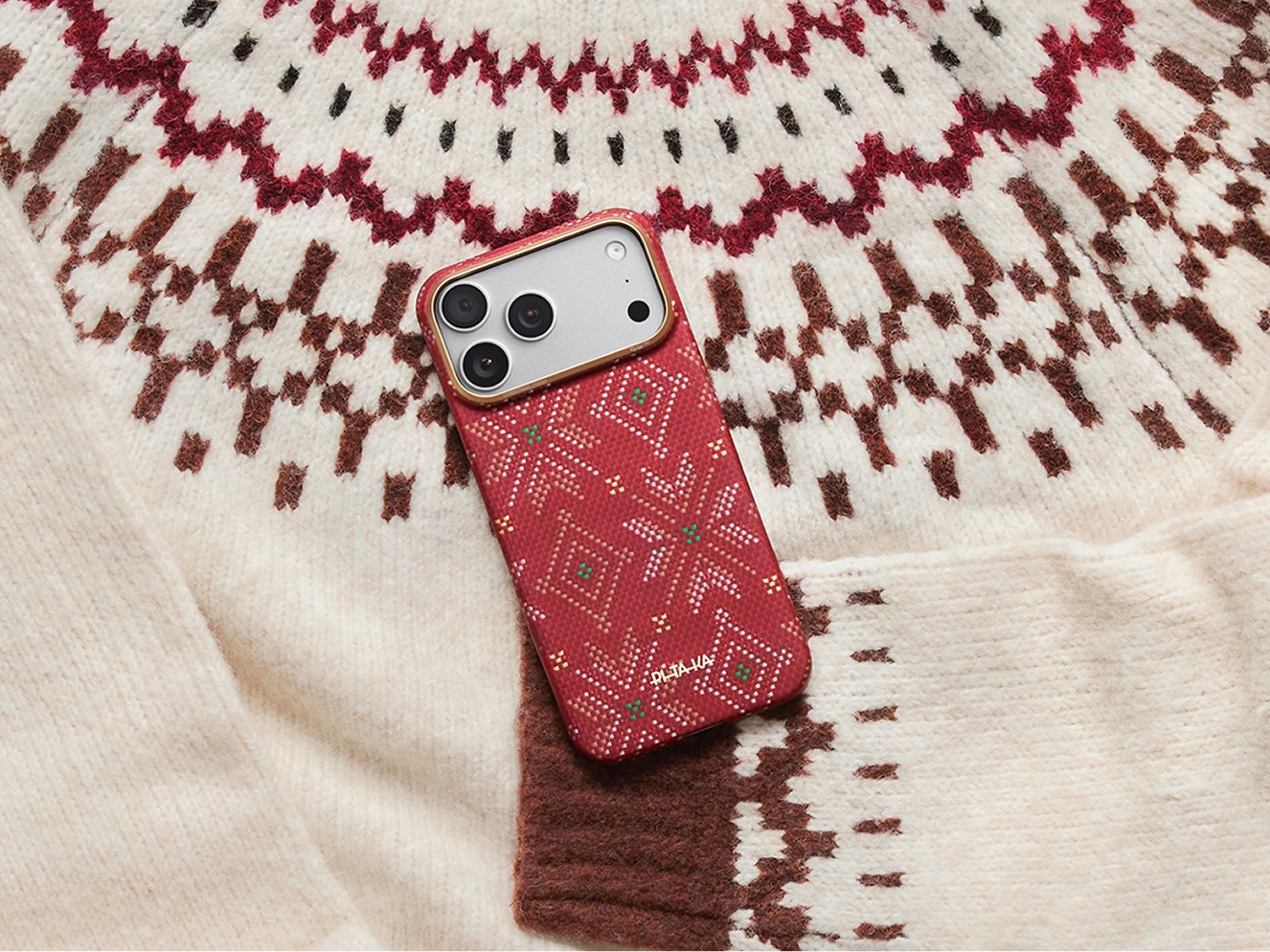 Scarlett Threads of Winter knitwear scene