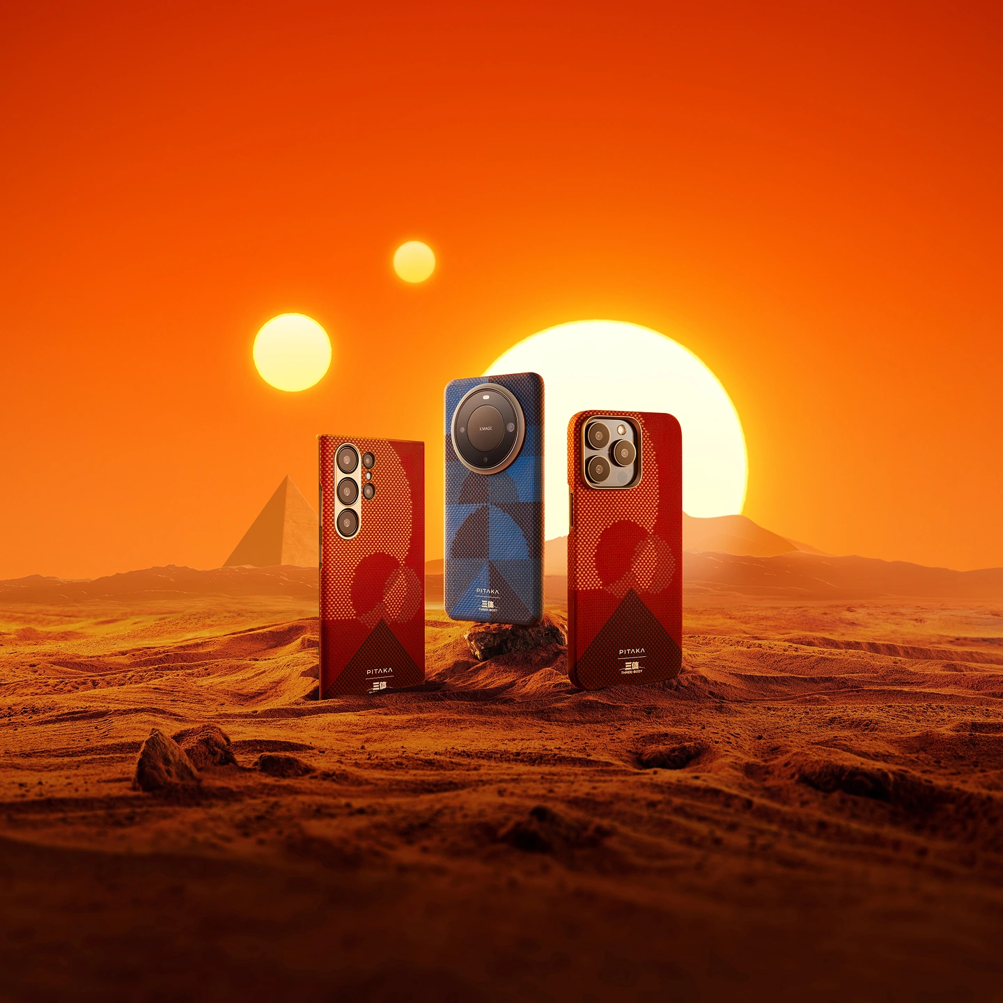Tri-Solar Day Three-Body cases for iPhone 15 Pro and iPhone 15 Pro Max