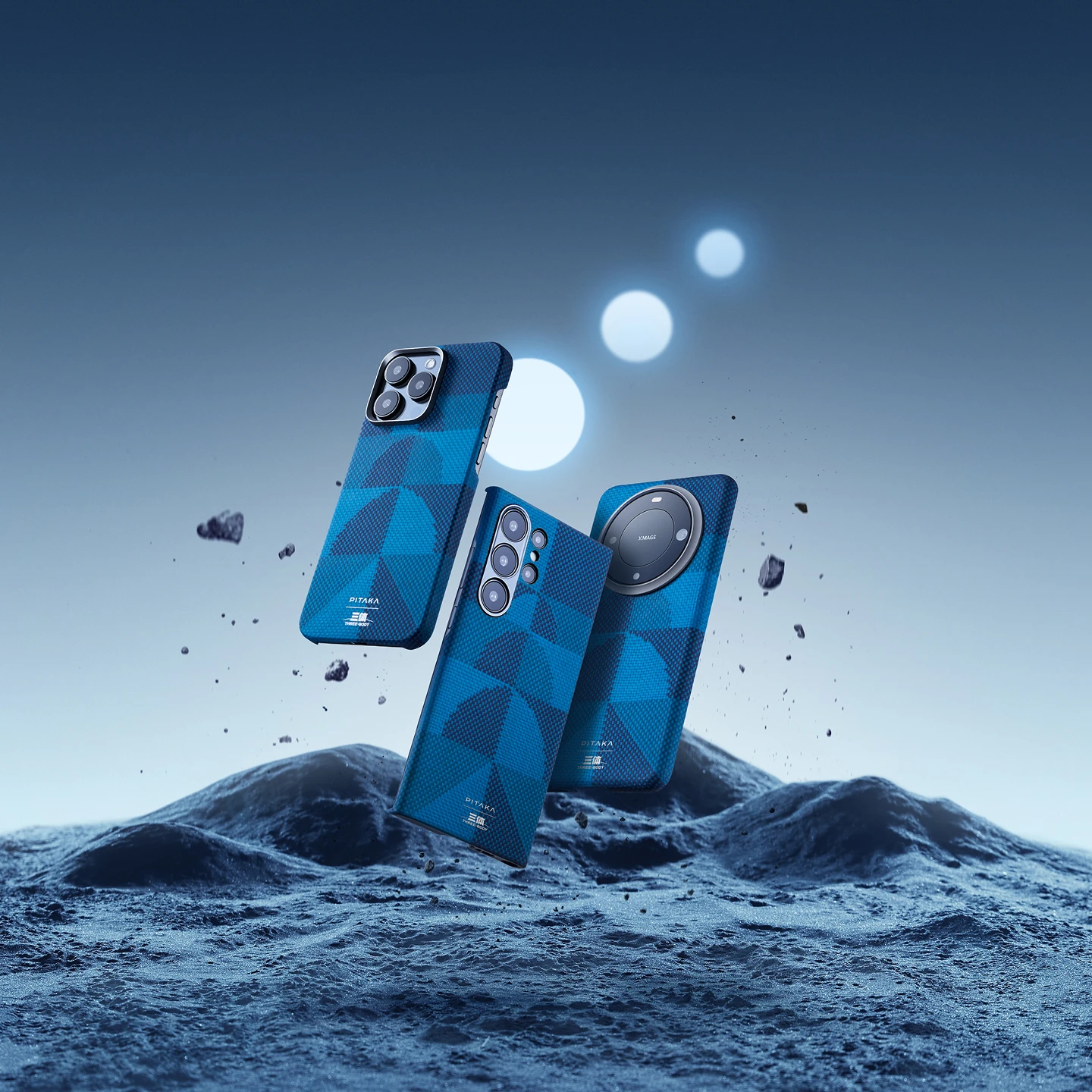 Tri-Solar Syzygy Three-Body cases for iPhone 15 Pro and iPhone 15 Pro Max