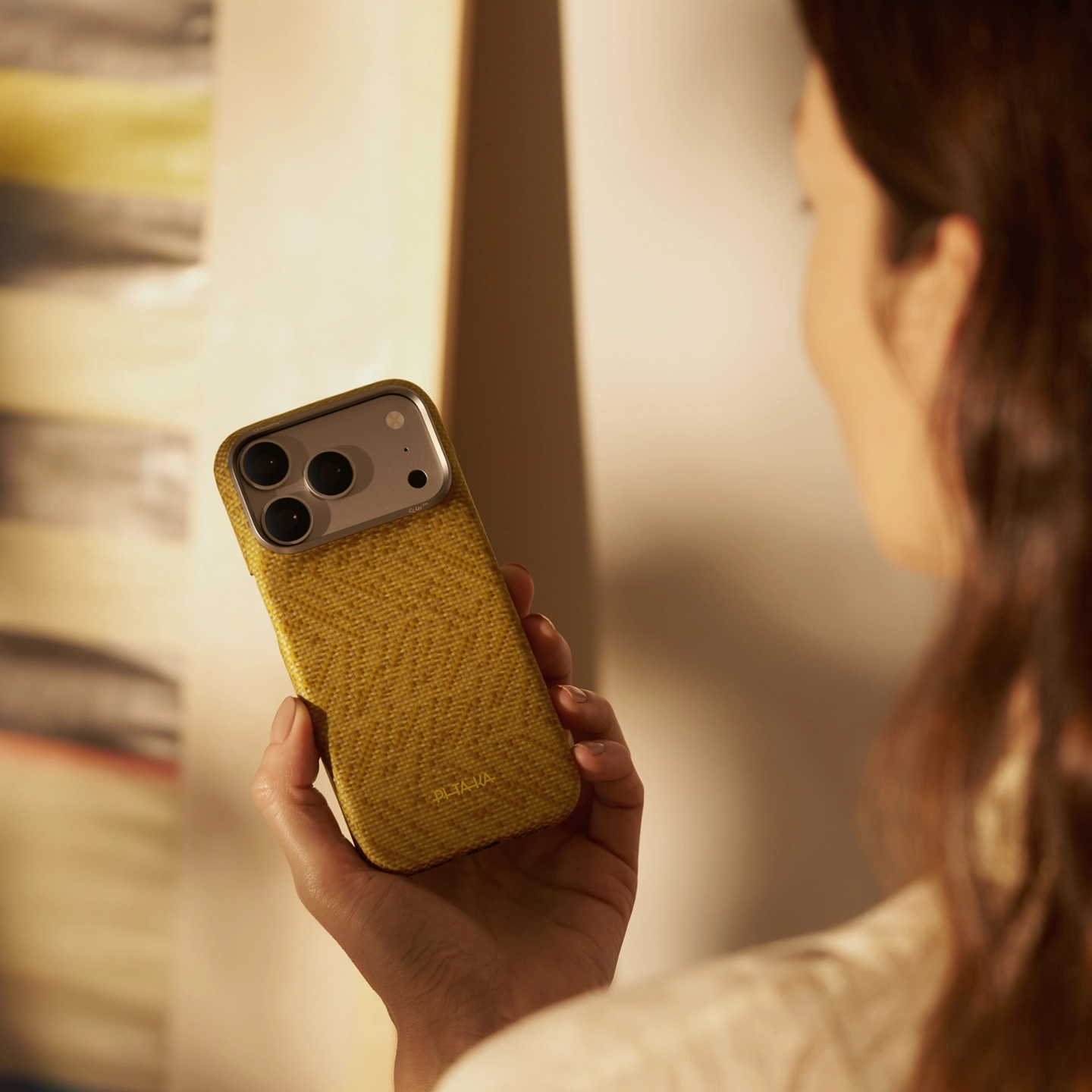 Wind Over Wheat Edge Case for iPhone 18 lifestyle